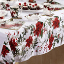 100% Cotton Ashdene Poinsettia Festive Christmas Holiday Tablecloth 150 x 300 cm - RnR Galore