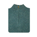 100% SHETLAND RAGG WOOL Half Zip Up Knit JUMPER Pullover Mens Sweater Knitted - Sherwood - XL - RnR Galore