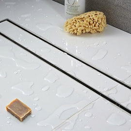 1000mm Tile Insert Bathroom Shower Stainless Steel Grate Drain w/Centre outlet Floor Waste - RnR Galore