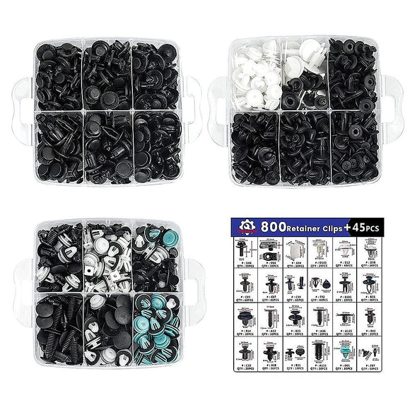 1000PCS Car Retainer Clips Auto Fasteners Push Trim Clips Pin Rivet Bumper Kit - RnR Galore