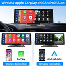 10.26" 4K Dash Cam Car Stereo For Apple Carplay & Android Auto GPS Rear Camera - RnR Galore