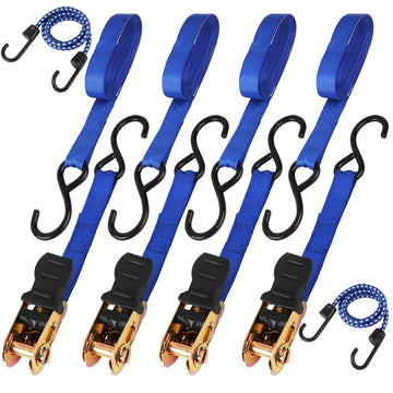 10Pcs Ratchet Tie Down Straps 997KG 4.5M Trucks Trailer Strap ‎Stainless Steel - RnR Galore