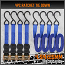 10Pcs Ratchet Tie Down Straps 997KG 4.5M Trucks Trailer Strap ‎Stainless Steel - RnR Galore