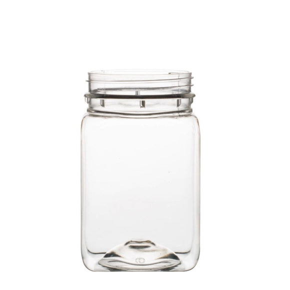 10x 500g Plastic Honey Jars + Lids - Square Clear Food Grade Packaging Containers - RnR Galore