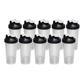 10x 700ml Protein Shaker Bottles – Gym Supplement Blender Mixer Shake Cups - RnR Galore
