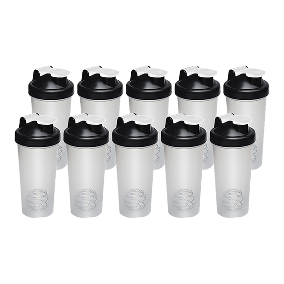 10x 700ml Protein Shaker Bottles – Gym Supplement Blender Mixer Shake Cups - RnR Galore