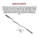 120cm Chrome Olympic EZ Curl Bar – Weightlifting Barbell for Home Gym Training - RnR Galore