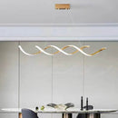 120cm Modern Minimalist Titanium Gold Pendant Light Adjustable LED Chandelier - RnR Galore