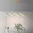 120cm Modern Minimalist Titanium Gold Pendant Light Adjustable LED Chandelier - RnR Galore