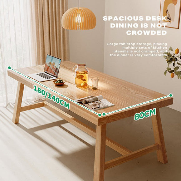 1.4M Solid Wood Dining Table Square Dining Table Dining Table Kitchen Furniture - RnR Galore