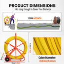 150M×8MM Fish Tape Puller Fiberglass Wire Cable Running Duct Rodder Heavy Duty - RnR Galore