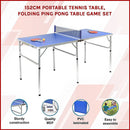 152cm Portable Tennis Table, Folding Ping Pong Table Game Set - RnR Galore