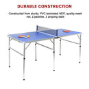 152cm Portable Tennis Table, Folding Ping Pong Table Game Set - RnR Galore