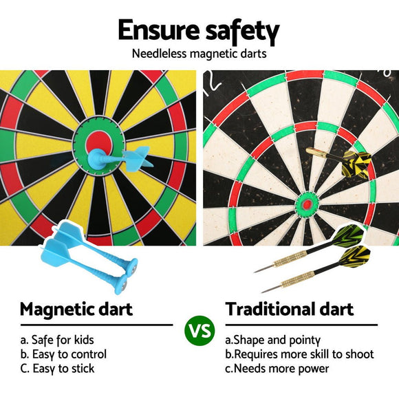 16" Magnetic Dartboard Dart Board 6 Darts Kid Adult Family Party Game Gift Toy - RnR Galore