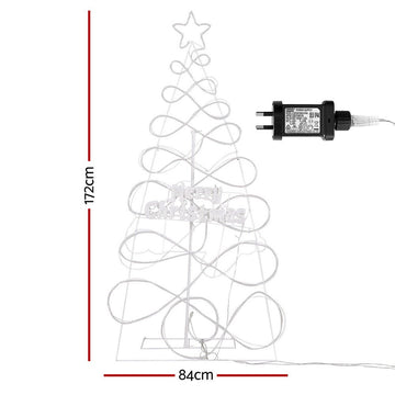 1.7M Christmas Tree 230 LED RGB Motif Lights Jingle Jollys - RnR Galore