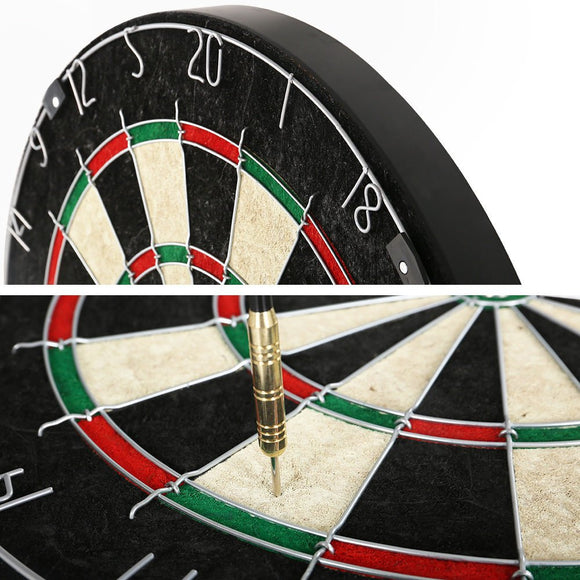 18" Dartboard Cabinet Set Professional Dartboard Wood Classic Game Party Sport - RnR Galore