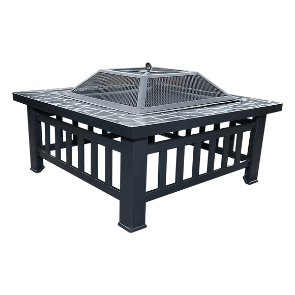 18" Square Metal Fire Pit Outdoor Heater - RnR Galore