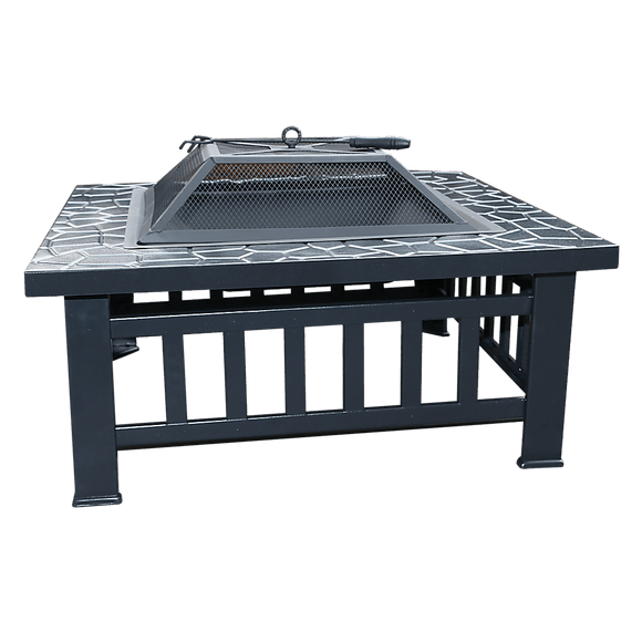 18" Square Metal Fire Pit Outdoor Heater - RnR Galore