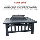 18" Square Metal Fire Pit Outdoor Heater - RnR Galore