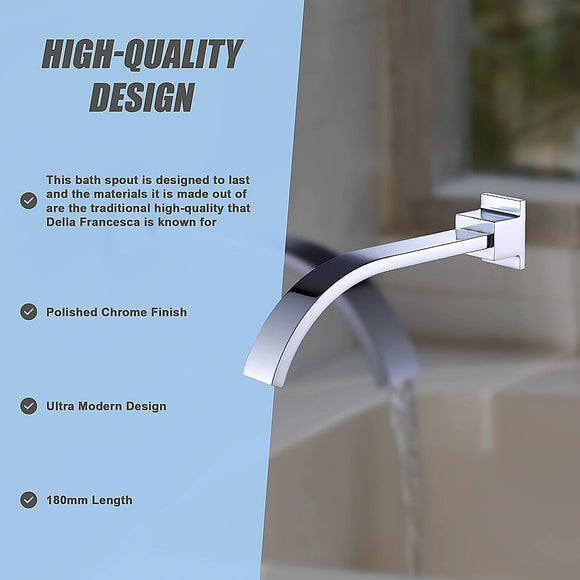 180mm Bath Spout Polished Chrome Finish - RnR Galore