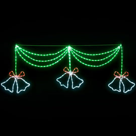 1.8M Christmas Lights 288 LED Bell Motif Light Decorations Jingle Jollys - RnR Galore