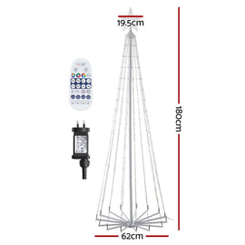 1.8M Christmas Tree 265 LED RGB Fairy Lights Jingle Jollys - RnR Galore