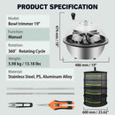 19 inch Bud Leaf Bowl Trimmer Tumble Stainless Steel Blades Twisted Spin Cut - RnR Galore