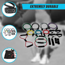 19PC Resistance Exercise Fitness Bands Tubes Kit Yoga Set - RnR Galore