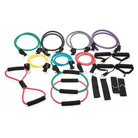 19PC Resistance Exercise Fitness Bands Tubes Kit Yoga Set - RnR Galore