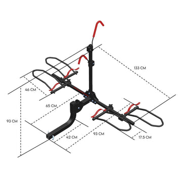 2 Bike Rack for Car SUV Rear Bicycle Holder Carrier Hitch Mount Platform Holder - RnR Galore