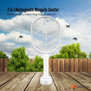 2 in 1 Rechargeable Mosquito Swatter - Electronic Fly Insect Bug Zapper Racket - RnR Galore
