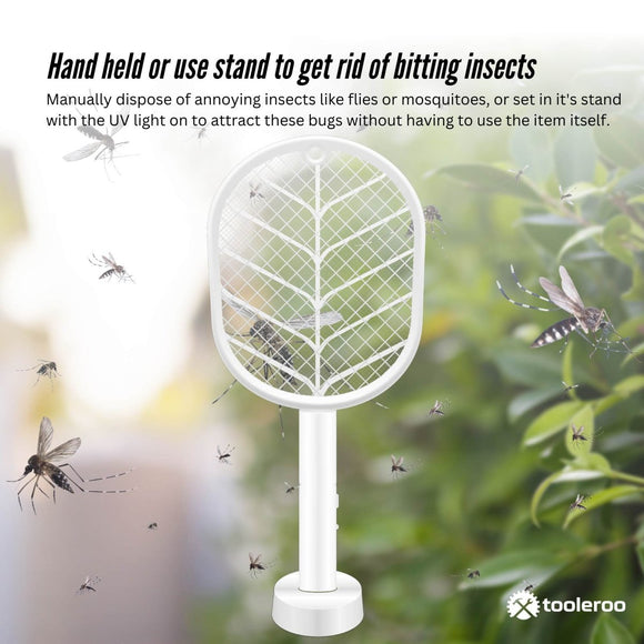 2 in 1 Rechargeable Mosquito Swatter - Electronic Fly Insect Bug Zapper Racket - RnR Galore