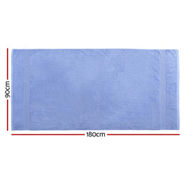 2 Pack Bath Sheets Set Cotton Extra Large Towel Blue - RnR Galore