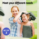 2 Pack Bath Sheets Set Cotton Extra Large Towel Green - RnR Galore
