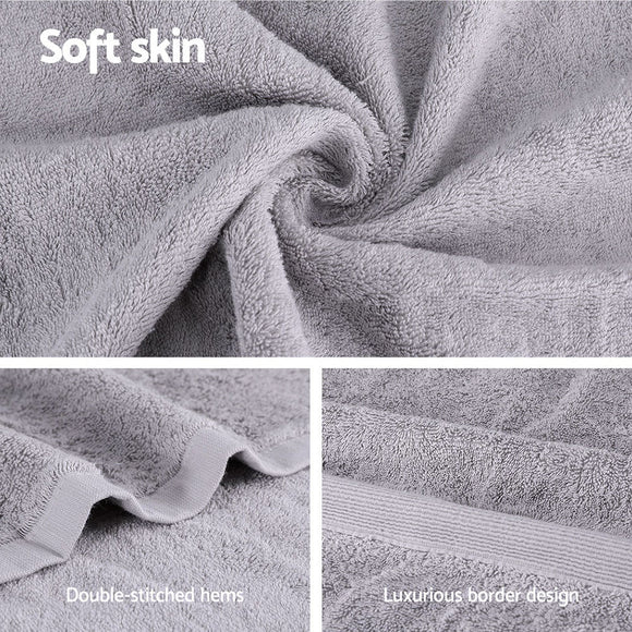 2 Pack Bath Sheets Set Cotton Extra Large Towel Grey - RnR Galore