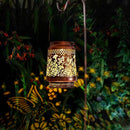 2 - Pack Decorative Solar Hummingbird Lantern(11x11x17CM) - Waterproof Hanging Iron Art Outdoor Projection Light for Garden and Patio (Up to 12 Hrs Illumination) - RnR Galore
