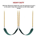 2 Pack Heavy Duty Playground Swing Seats with 66 Inch Plastic Coated Chains for Outdoor Backyard Play - RnR Galore