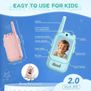 2 - Pack Mini Wireless Video Intercom Set for Children(Blue) - Educational and Interactive Walkie Talkie Toy for Playtime