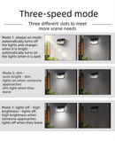 2 - Pack Solar Motion Sensor Wall Light(388 - Bead LED) - 3 Lighting Modes, IP64 Waterproof, Three - Sided Wide - Angle Lighting for Outdoor Security and Garden Lighting - RnR Galore
