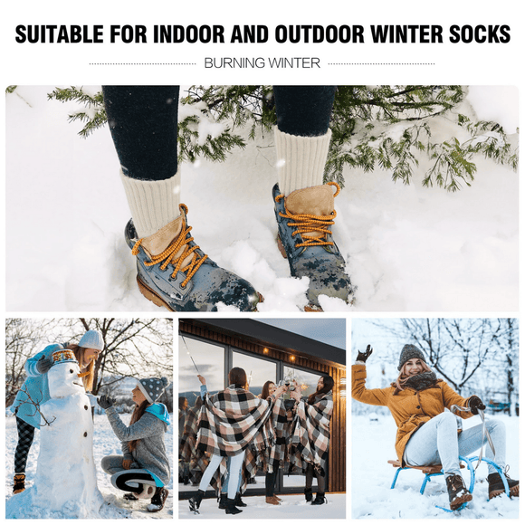 2 Pairs WOOL BLEND SOCKS Ladies Womens Thick Soft Work Thermal Warm Winter - 2 - 8 - RnR Galore