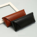 2 Pcs ( 1 Brown + 1 Black ) Vintage Style PU Leather Eyewear Case - Protective Hard Shell with Soft Lining - RnR Galore