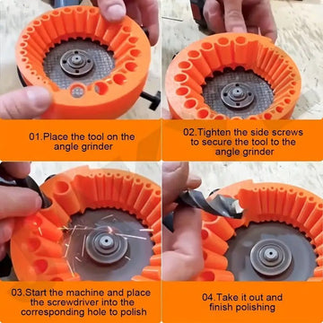 2 PCS Black Universal Drill Bit Sharpener Attachment - Revive Dull Bits with Your Angle Grinder - RnR Galore