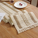 2 - PCS Christmas Edition Bohemian Woven Table Runner with Tassels - Rustic Farmhouse Decor for Dining & Coffee Tables - RnR Galore