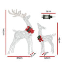 2 PCS Christmas Lights 170 LED Fairy Light Reindeer Decorations Jingle Jollys - RnR Galore