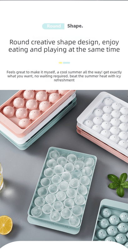 2 PCS Large Diamond Ice Cube Trays with Lids 4 Cavity Geometric Sphere Ice Ball Maker Mould Stackable Hard Plastic for Whiskey Cocktails Blue - RnR Galore