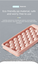 2 PCS Round Ice Cube Trays with Lids 14 Cavity Sphere Ice Ball Maker Mould Stackable Hard Plastic Easy Release for Whiskey Cocktails Pink - RnR Galore