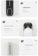 2 Pcs White Modern Wall - Mounted Press Soap Dispenser - 300ml Refillable Pump for Bathroom & Kitchen - RnR Galore
