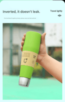 2 - piece Green and Yellow Premium 304 Stainless Steel Vacuum Insulated Water Bottle - 532ml Large Capacity Sports Flask with 12 - 24 Hour Thermal Retention, Leak - Proof Portable Travel Mug for Gym, Office, Car and Outdoor Activities - RnR Galore