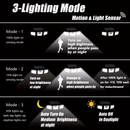 (2 - piece set)74 LED solar sensor lights with motion sensors, 3 - level brightness mode outdoor wall lights, suitable for front doors, courtyards, garages, and terraces - RnR Galore