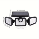 (2 - piece set)74 LED solar sensor lights with motion sensors, 3 - level brightness mode outdoor wall lights, suitable for front doors, courtyards, garages, and terraces - RnR Galore